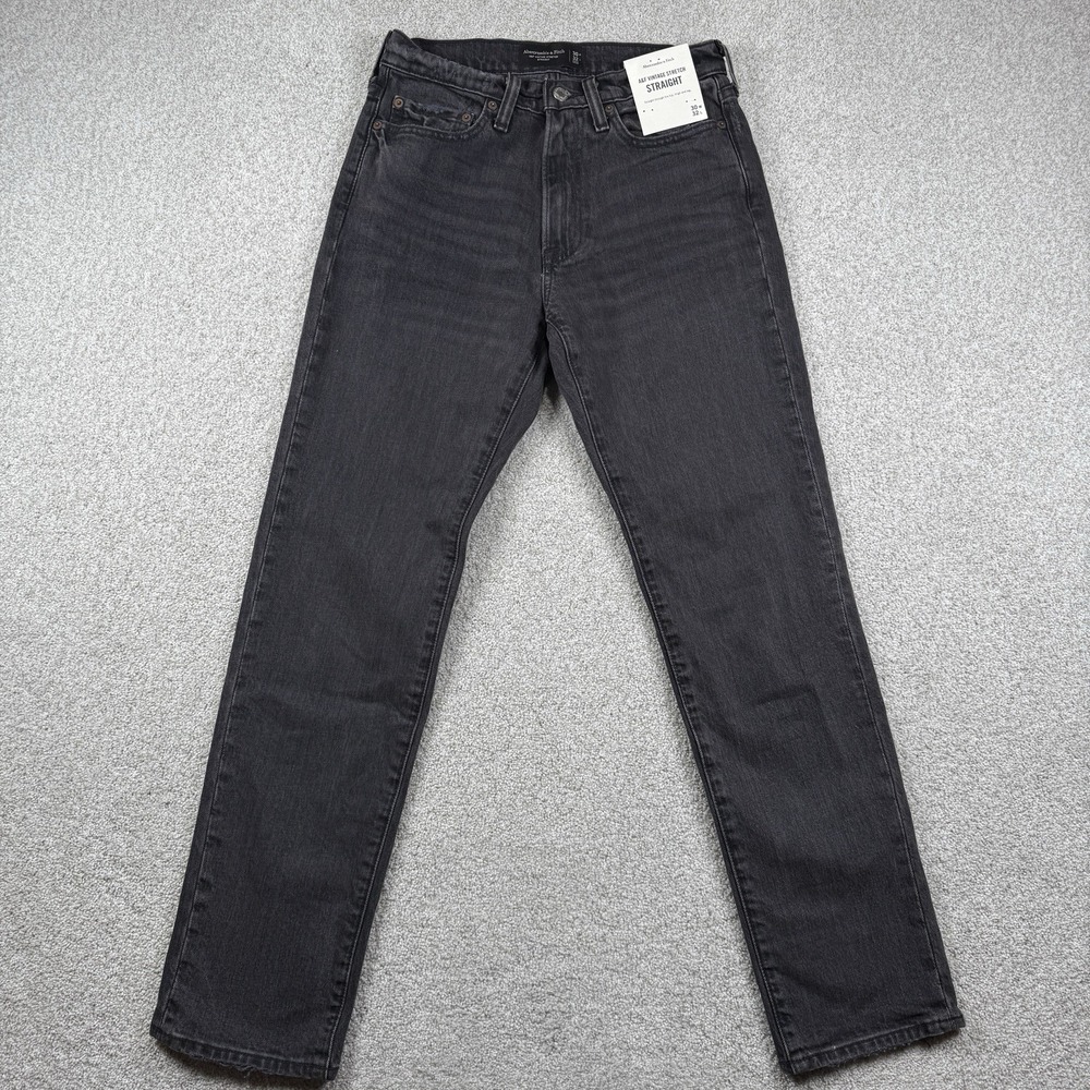 Abercrombie & Fitch Charcoal Slim Straight Jeans - Picture 3 of 5